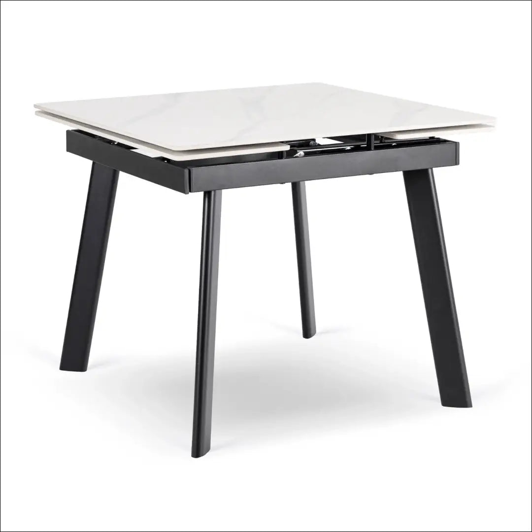 Keraminis ištraukiamas stalas 90–150 cm baltas marmuras/juoda TE2448 - €319 Save 15% __label:Pristatymas 5-14 d.d.,