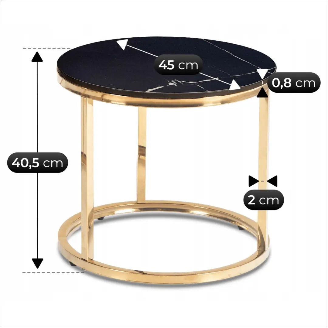 Keraminių stalų komplektas 45 cm/60 cm juodas marmuras/auksas TE2577 - €157 Save 15% __label:Pristatymas 5-14 d.d.,
