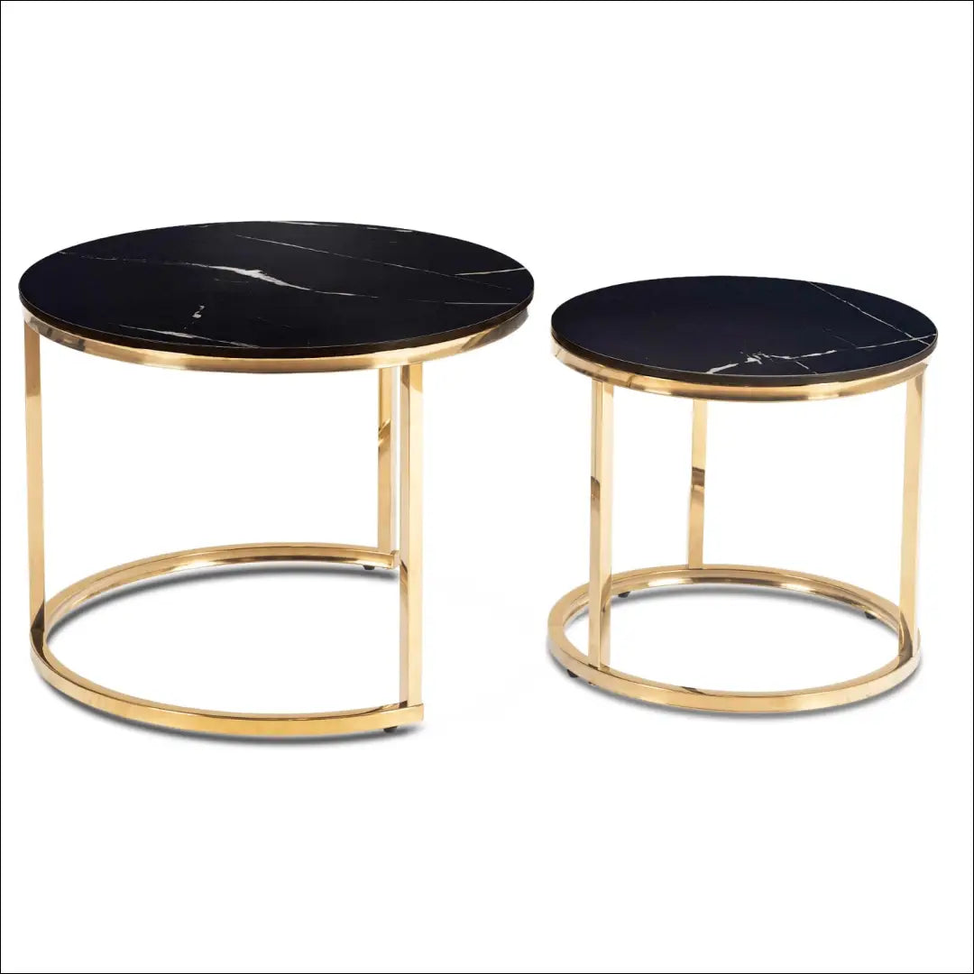 Keraminių stalų komplektas 45 cm/60 cm juodas marmuras/auksas TE2577 - €157 Save 15% __label:Pristatymas 5-14 d.d.,