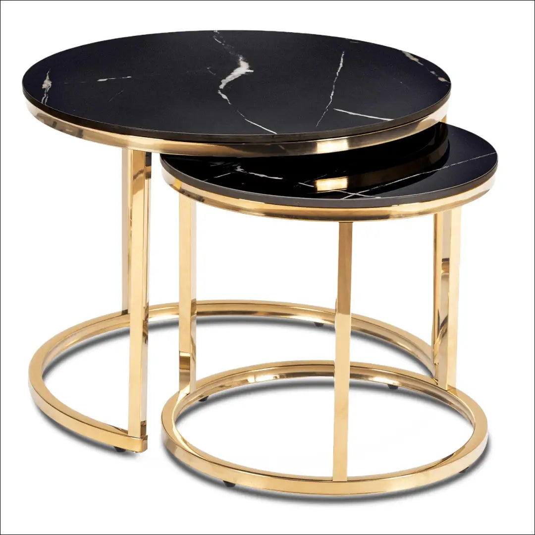 Keraminių stalų komplektas 45 cm/60 cm juodas marmuras/auksas TE2577 - €157 Save 15% __label:Pristatymas 5-14 d.d.,