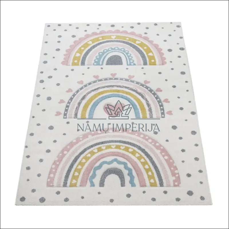 Kilimas NI5855 - €114 100-200, 50-100, color-margas, kilimai, newdiva2 Kilimai Kids Rug Dots Rainbow Heart Motif