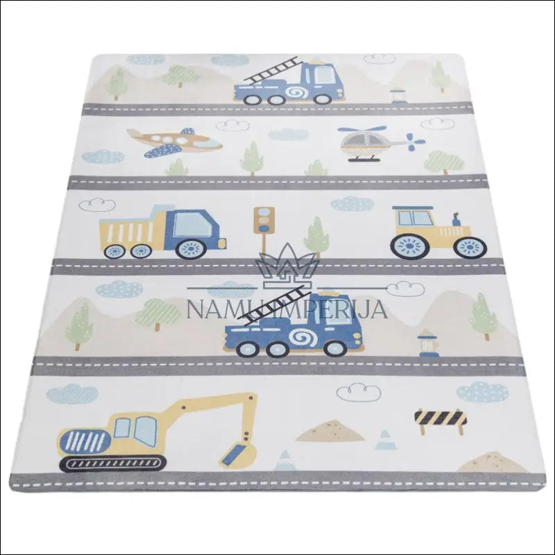 Kilimas NI5864 - €91 100-200, 50-100, color-margas, kilimai, newdiva2 Kilimai Kids Rug Nursery Road Tree Car Clouds