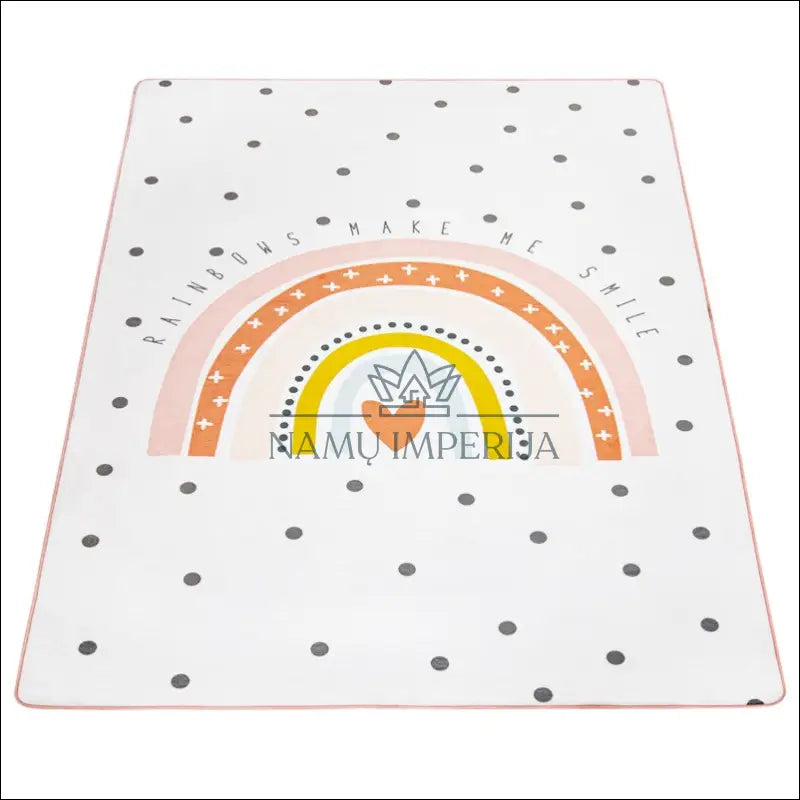 Kilimas NI5867 - €91 100-200, 50-100, color-kremas, kilimai, newdiva2 Kilimai Kids Rug Rainbow Heart Motif | Namų