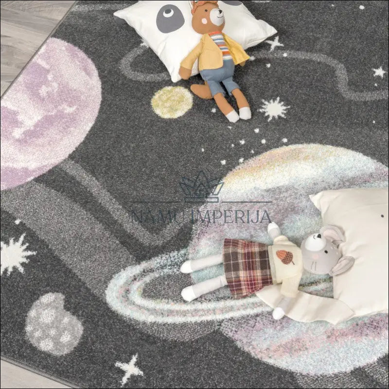 Kilimas NI5868 - €91 100-200, 50-100, color-Anthracite, kilimai, newdiva2 Kilimai Kids Rug Space Planets Stars