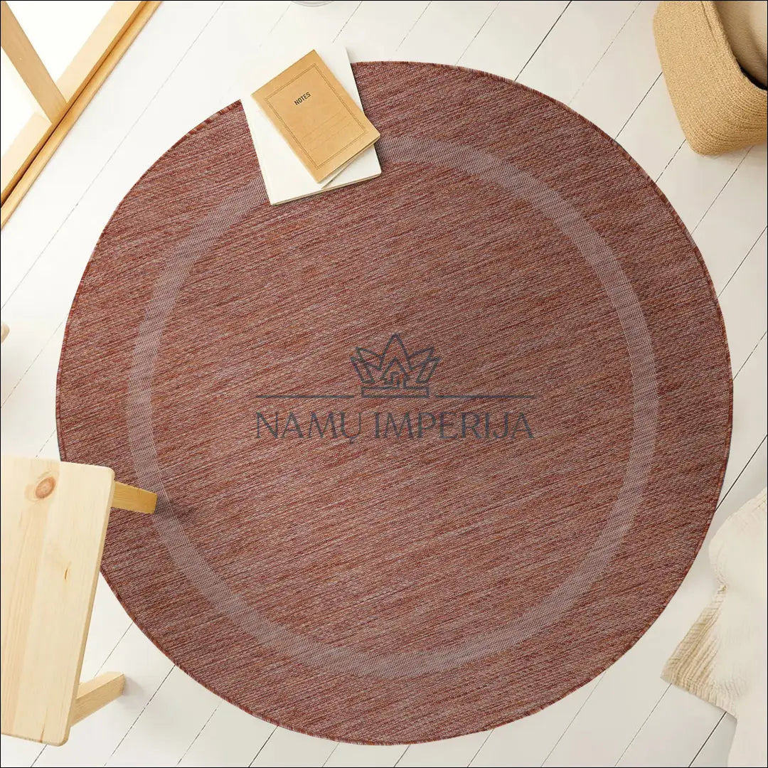 Kilimas NI2544 - €45 Save 30% 100-200, 25-50, 50-100, __label:Pristatymas 5-14 d.d., apvalus 120 cm skersmuo / Raudona