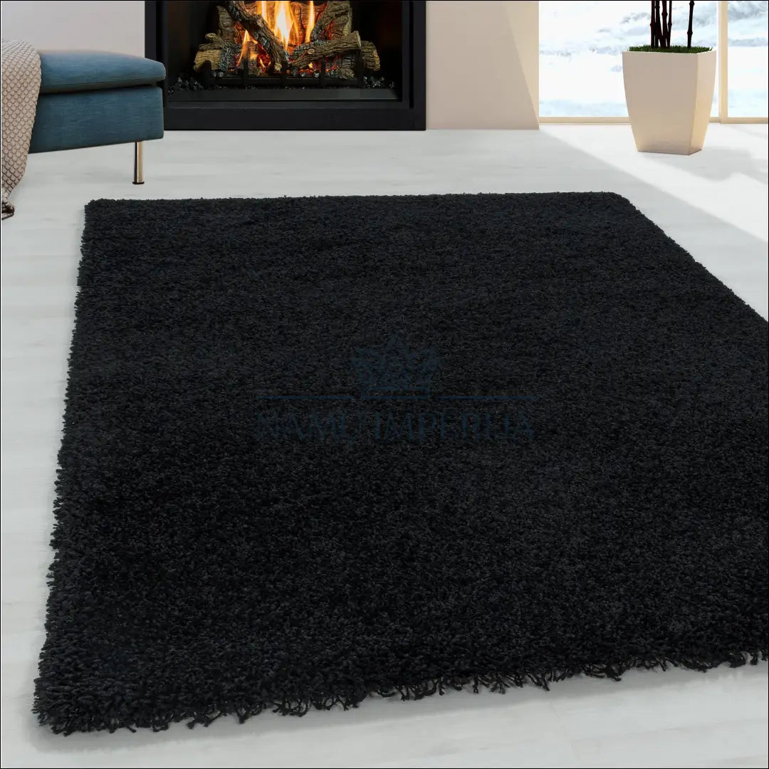 Kilimas NI2214 - €22 Save 25% 100-200, 25-50, 50-100, __label:Pristatymas 5-14 d.d., apvalus 60 x 110 cm / Juoda