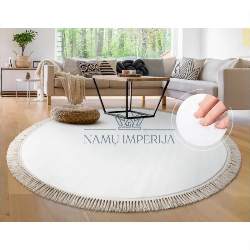 Kilimas NI4026 - €67 Save 15% 100-200, 50-100, __label:Pristatymas 5-14 d.d., color-creme, kilimai 100 cm skersmuo