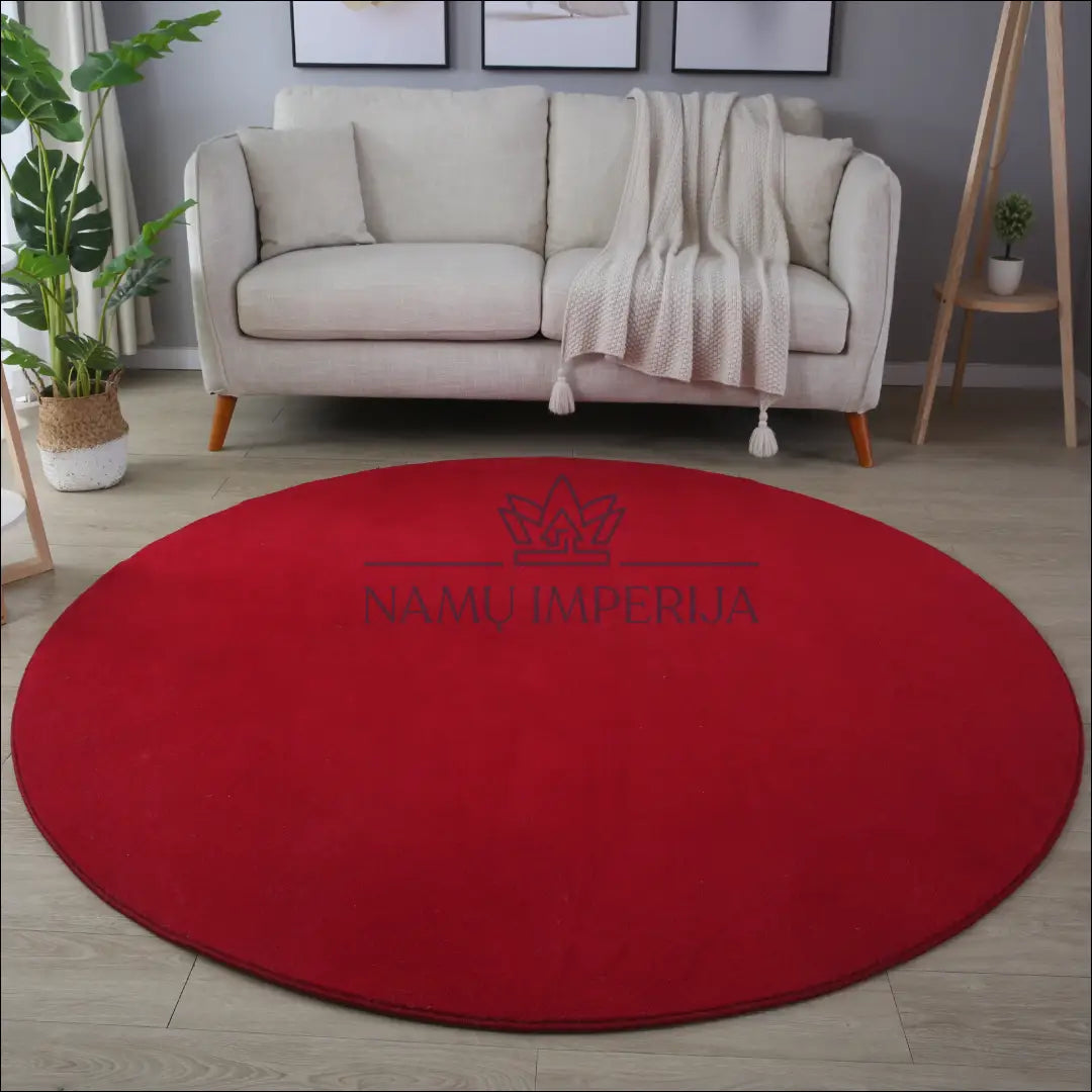 Kilimas NI2537 - €45 Save 30% 100-200, 25-50, 50-100, __label:Pristatymas 5-14 d.d., apvalus 120 cm skersmuo / Raudona