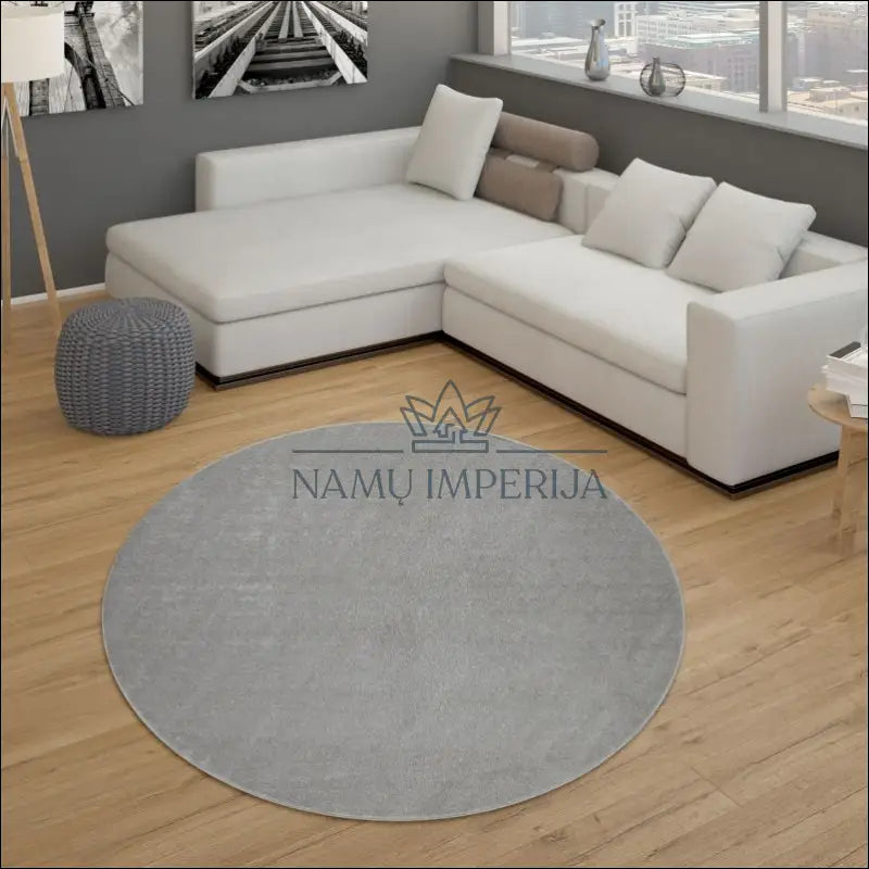 Kilimas NI3676 - €49 Save 15% 100-200, 25-50, 50-100, __label:Pristatymas 5-14 d.d., apvalus 60 x 100 cm / Pilka