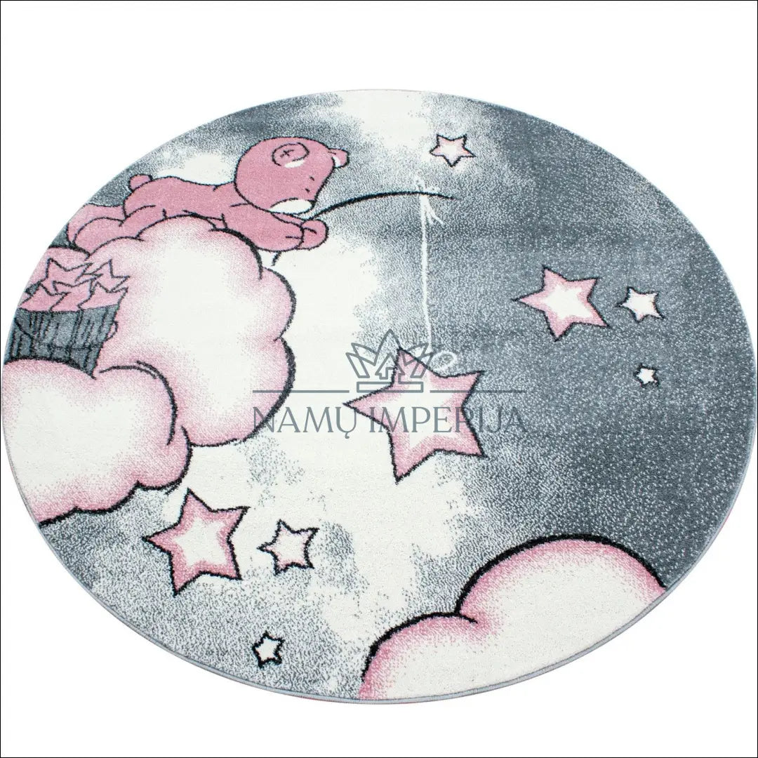 Kilimas NI2040 - €79 Save 30% -30% , 100-200, 50-100, __label:Pristatymas 5-14 d.d., apvalus 160 cm skersmuo / Rožinė