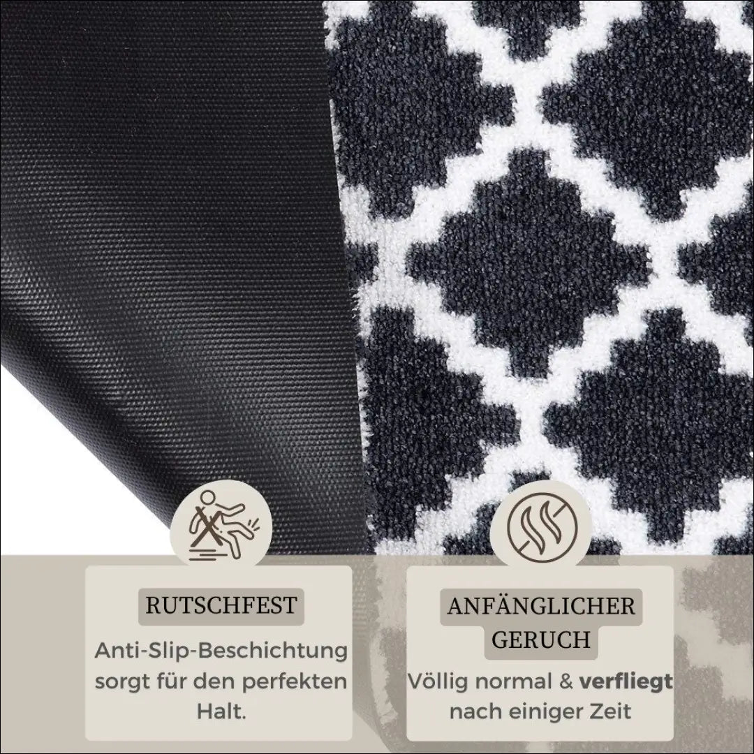 Kilimas gumuota apačia RU1648 - €45 Save 50% 25-50, __label:Pristatymas 1-2 d.d., color-balta, color-juoda, kilimai 50