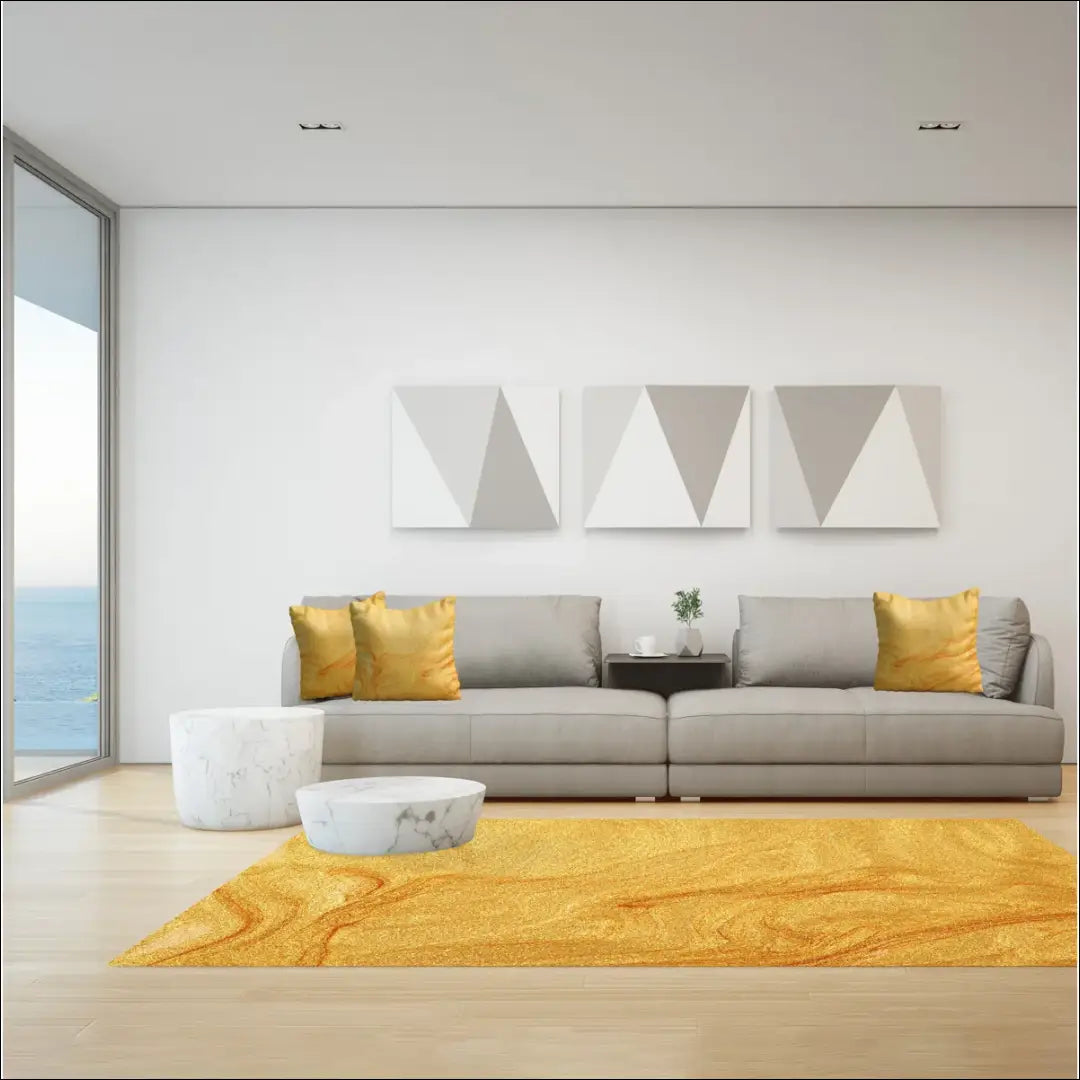 Kilimas neslystančiu pagrindu RU1566 - €93 Save 50% 50-100, __label:Pristatymas 1-2 d.d., color-auksine, color-geltona,