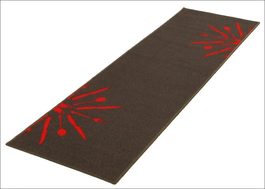 Kilimas neslystančiu pagrindu RU1607 - €60 Save 50% 50-100, __label:Pristatymas 1-2 d.d., color-pilka, color-raudona,