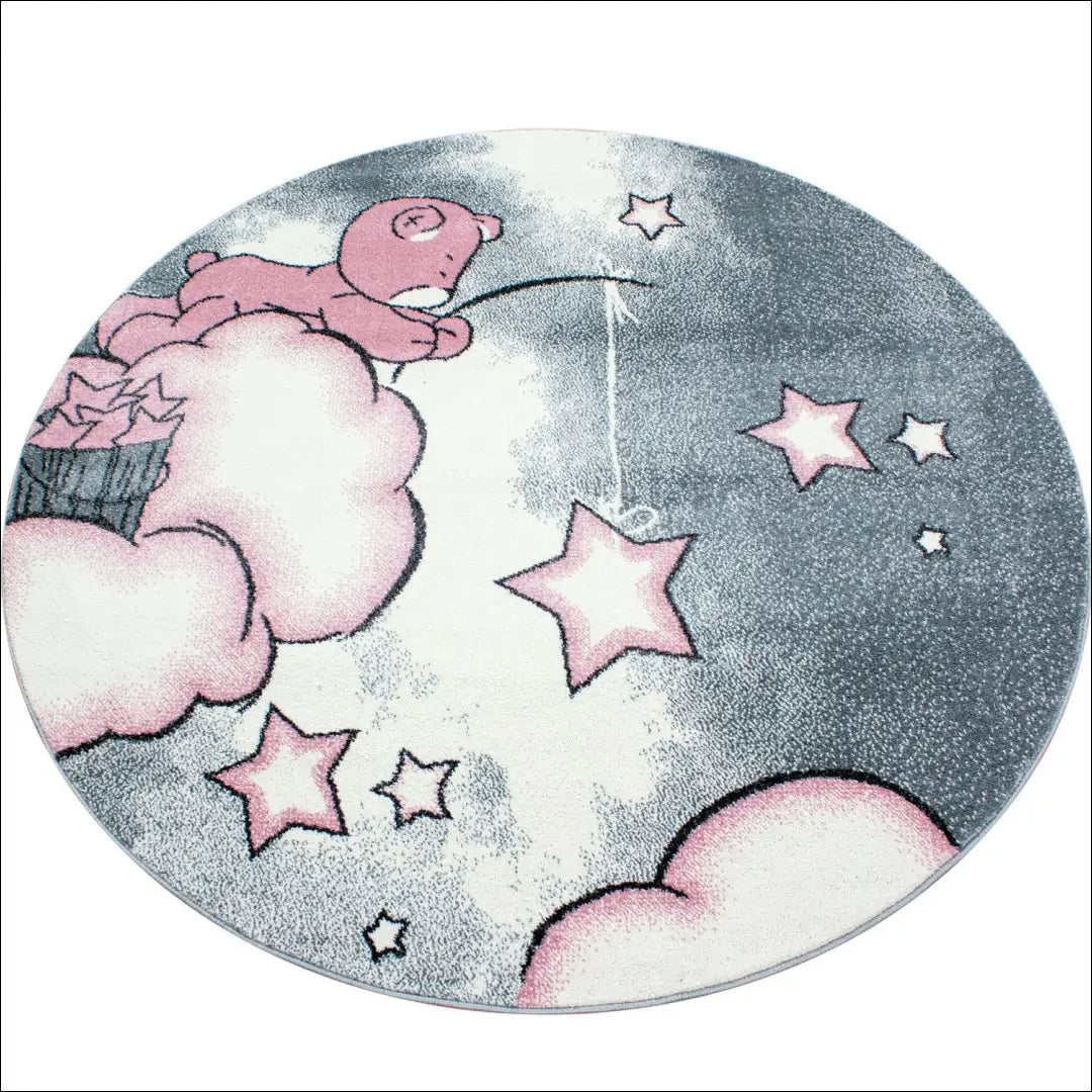 Kilimas NI2040 - €79 Save 30% -30% , 100-200, 50-100, __label:Pristatymas 5-14 d.d., apvalus 160 cm skersmuo / Rožinė