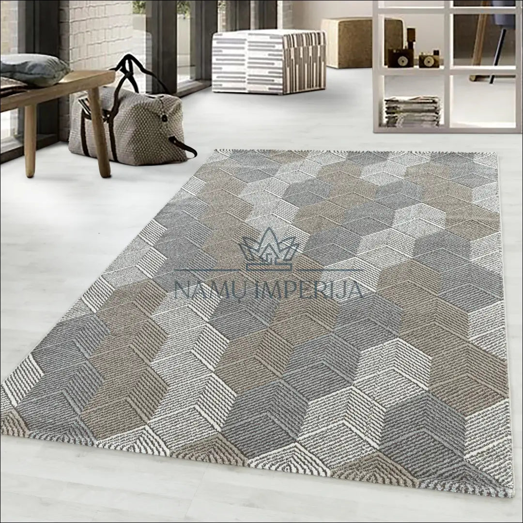 Kilimas RU2067 - €112 Save 30% 100-200, __label:Pristatymas 1-2 d.d., color-kremas, color-pilka, color-ruda 140 x 200