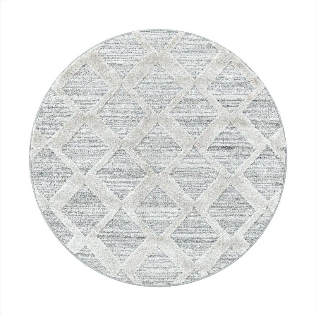 Kilimas NI2159 - €33 Save 30% 100-200, 25-50, 50-100, __label:Pristatymas 5-14 d.d., apvalus 80 cm skersmuo / Pilka