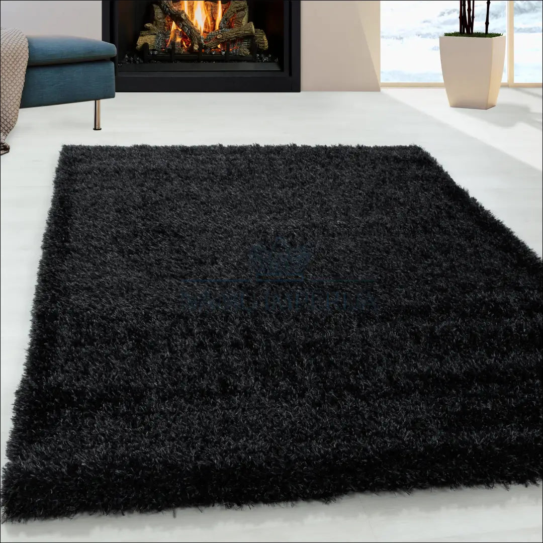 Kilimas NI2168 - €34 Save 30% 100-200, 25-50, 50-100, __label:Pristatymas 5-14 d.d., apvalus 60 x 110 cm / Juoda