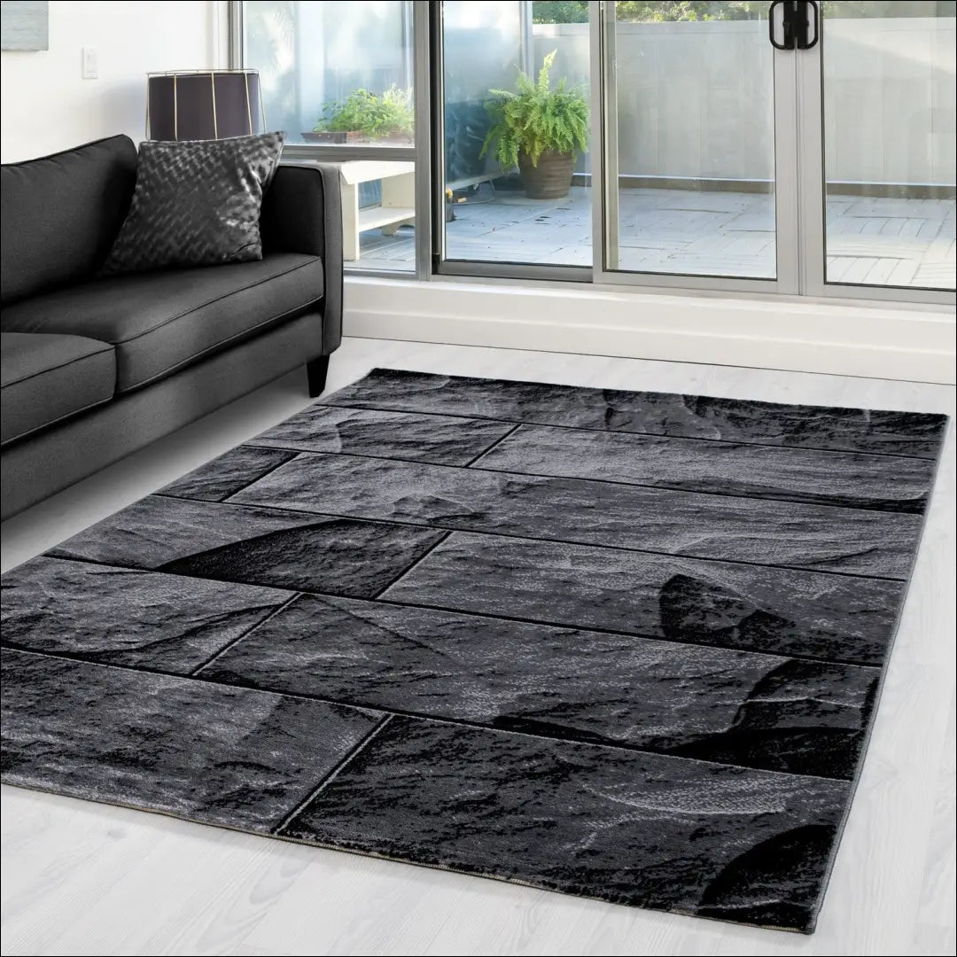 Kilimas NI2418 - €44 Save 30% 100-200, 25-50, 50-100, __label:Pristatymas 5-14 d.d., ayy 80 x 150 cm / Juoda