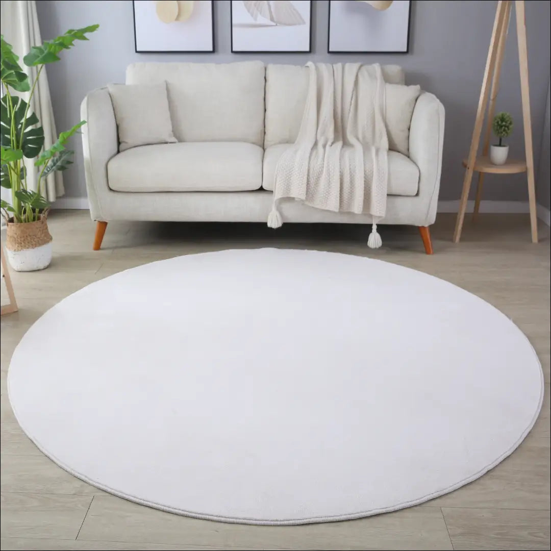 Kilimas NI2539 - €45 Save 30% 100-200, 25-50, 50-100, __label:Pristatymas 5-14 d.d., apvalus 120 cm skersmuo / Kremas