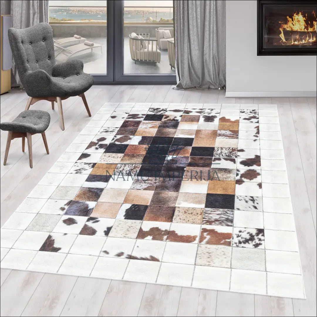 Kilimas NI2586 - €40 Save 30% 100-200, 25-50, 50-100, __label:Pristatymas 5-14 d.d., ayy 80 x 150 cm / Balta