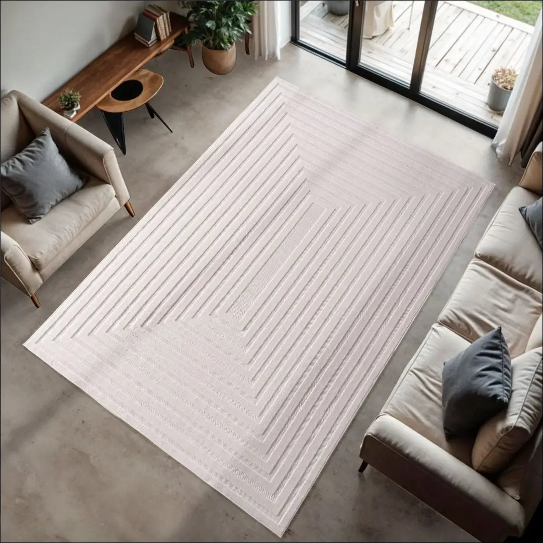 Kilimas NI2721 - €65 Save 15% 100-200, 25-50, 3D Design, 50-100, Fibrilliert Yarn 80 x 250 cm / Kremas / Polipropilenas