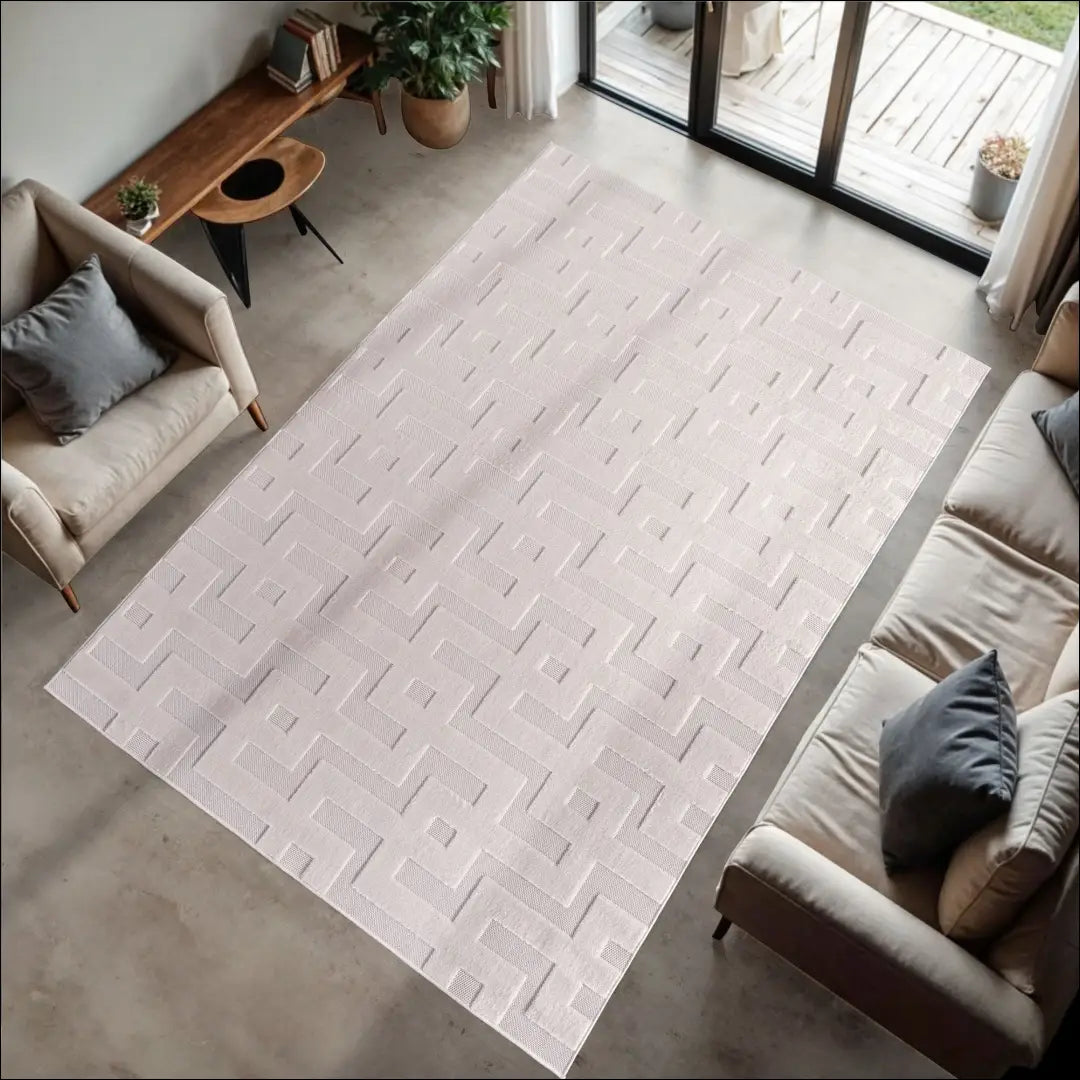 Kilimas NI2724 - €48 Save 10% 100-200, 25-50, 3D Design, 50-100, Fibrilliert Yarn 80 x 150 cm / Kremas / Polipropilenas