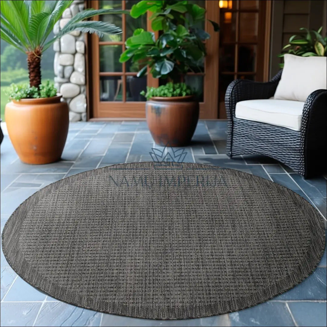 Kilimas NI2728 - €47 Save 15% 100-200, 25-50, 50-100, kilimai, lauko 120 cm Skersmuo / Juoda / Polipropilenas Kilimai