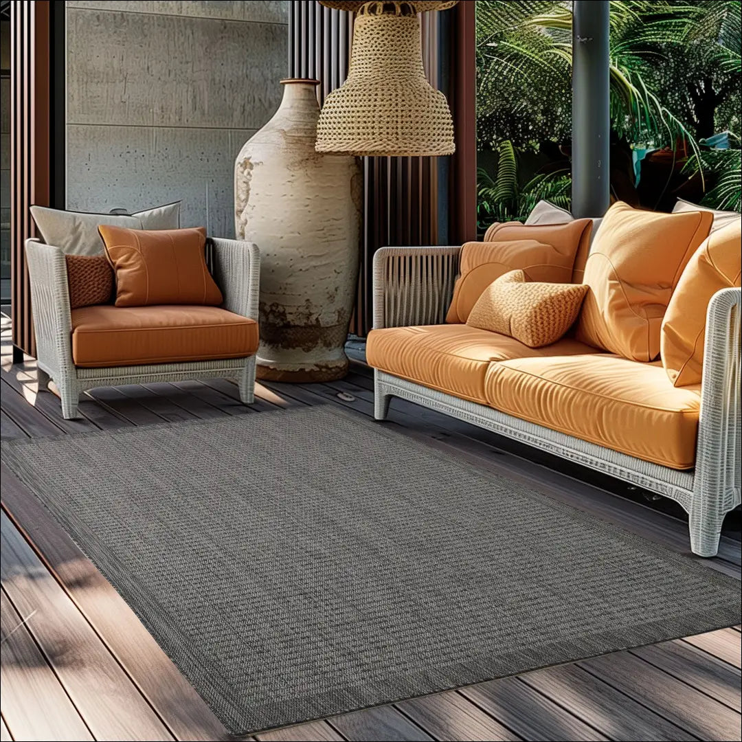 Kilimas NI2728 - €32 Save 15% 100-200, 25-50, 50-100, kilimai, lauko 60 x 100 cm / Juoda / Polipropilenas Kilimai