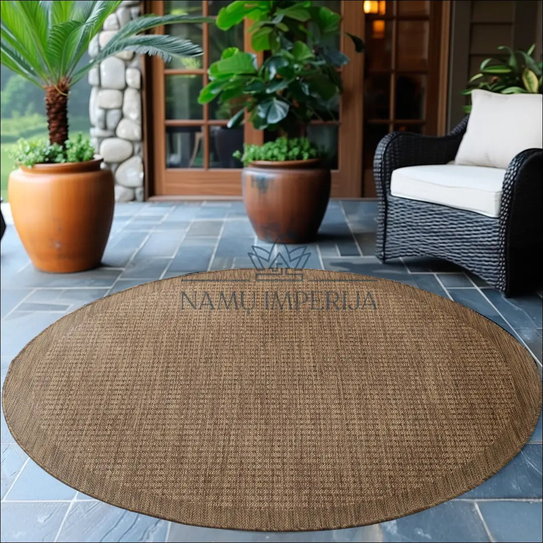 Kilimas NI2730 - €47 Save 15% 100-200, 25-50, 50-100, kilimai, lauko 120 cm Skersmuo / Ruda / Polipropilenas Kilimai