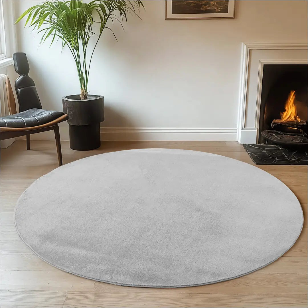 Kilimas NI2813 - €48 Save 15% 100-200, 25-50, 50-100, __label:Pristatymas 5-14 d.d., apvalus 120 cm Skersmuo / Sidabras