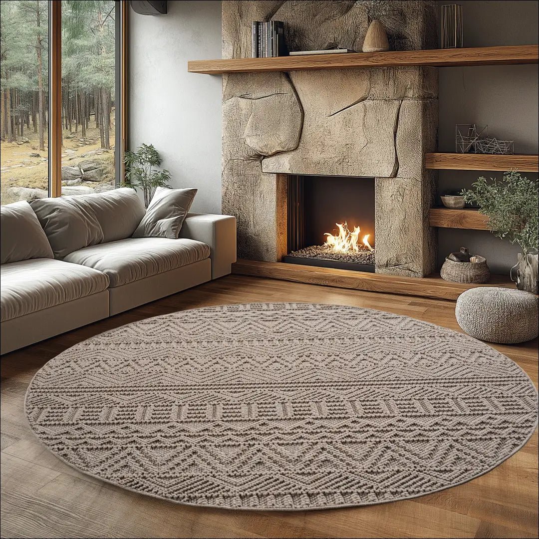 Kilimas NI2835 - €76 Save 15% 100-200, 25-50, 50-100, __label:Pristatymas 5-14 d.d., apvalus 120 cm Skersmuo / Smėlio