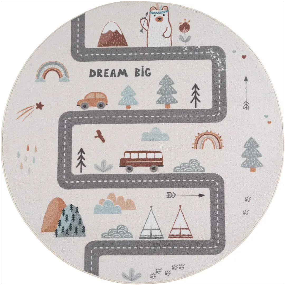Kilimas NI2885 - €59 Save 15% 100-200, 50-100, __label:Pristatymas 5-14 d.d., apvalus, ayy 120 x cm / kremas / 100 %
