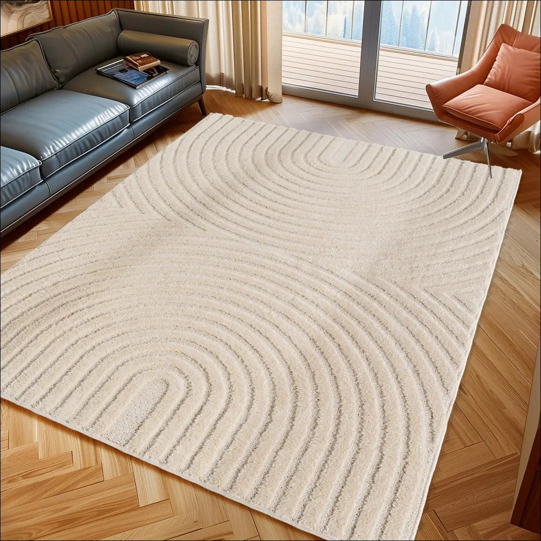 Kilimas NI2905 - €100 Save 15% 100-200, 25-50, 50-100, __label:Pristatymas 5-14 d.d., apvalus 120 x 170 cm / kremas