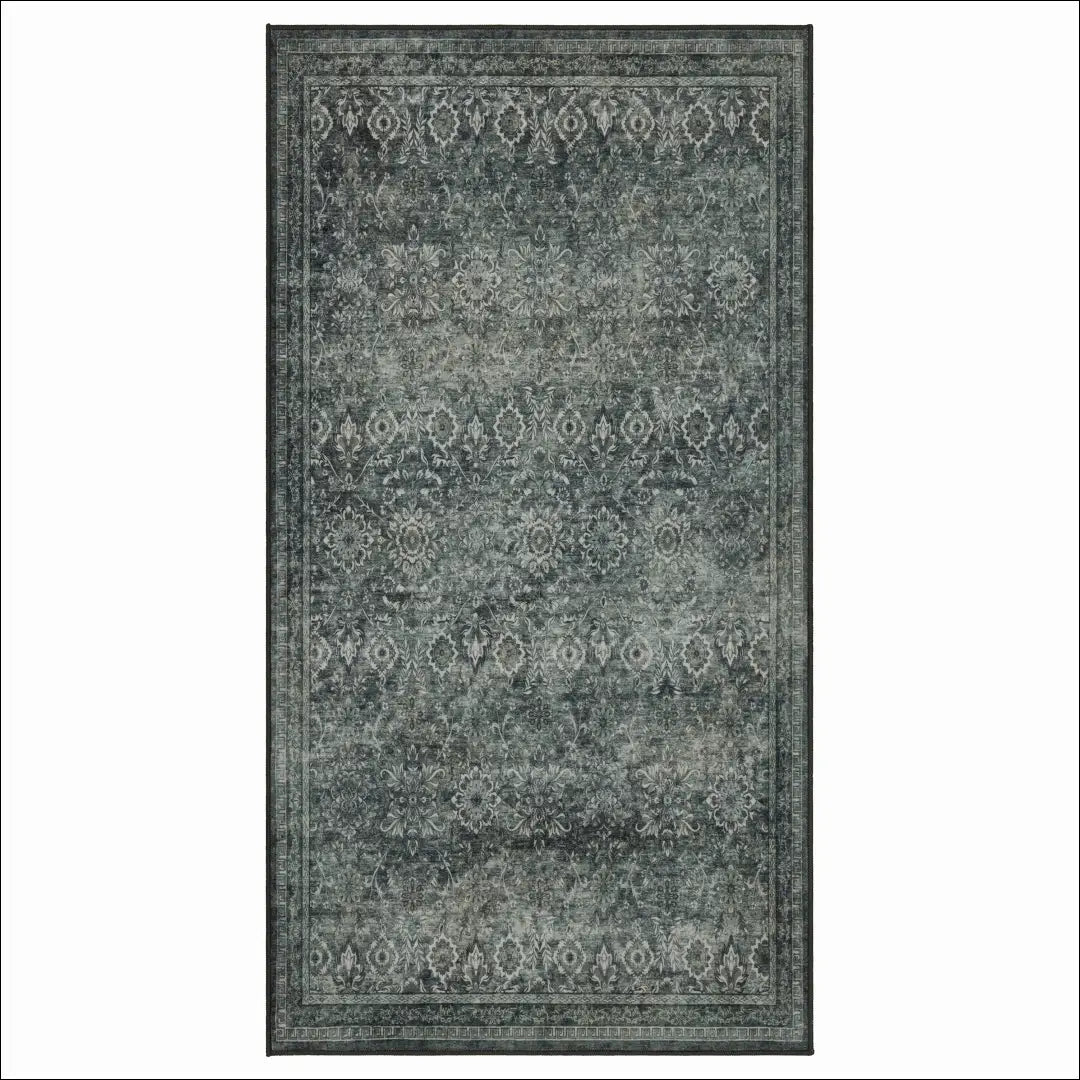Kilimas NI2946 - €50 Save 15% ayy2026new, Kurzflorteppich waschbar, Läufer, Polypropylen, Rechteck GRUN / 100 %