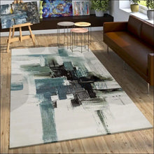 Augšupielādējiet attēlu galerijas skatā Kilimas NI3063 - €68 Save 20% 50-100, ayy, Carpe Modern Look Canvas Splash Brushed, color-turkis, kilimai 80 x 150 cm
