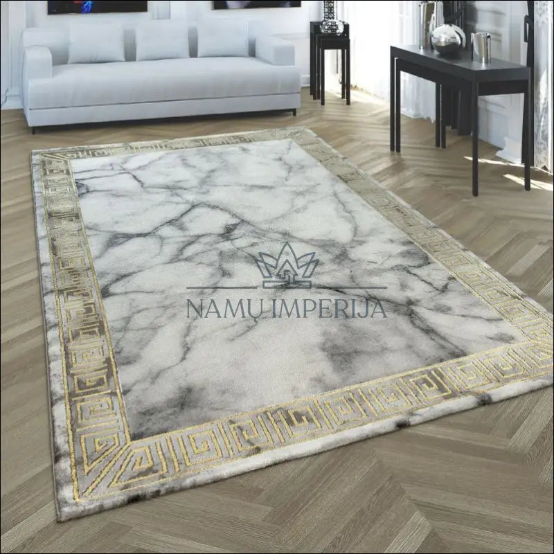 Kilimas NI3064 - €134 Save 20% 100-200, ayy, Carpet 3D vaizdas Border Marble Effect Grey Silver, vaizdas-D