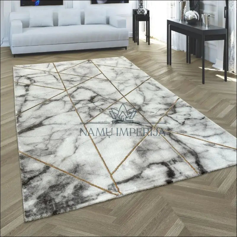 Kilimas NI3066 - €128 Save 20% 100-200, 50-100, ayy, Carpet 3D vaizdas Pattern Marble Look Grey Silver, vaizdas-D