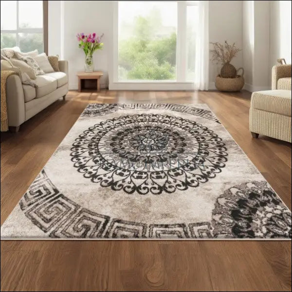 Kilimas NI3076 - 100-200, 50-100, __label:Pristatymas 5-14 d.d., ayy, Carpet With Pattern Circle Ornaments In Grey