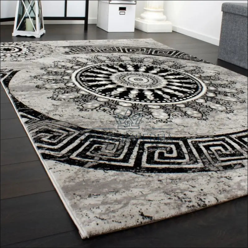 Kilimas NI3077 - €98 Save 20% 100-200, 50-100, ayy, Carpet With Pattern Circle Ornaments In Grey And Black,