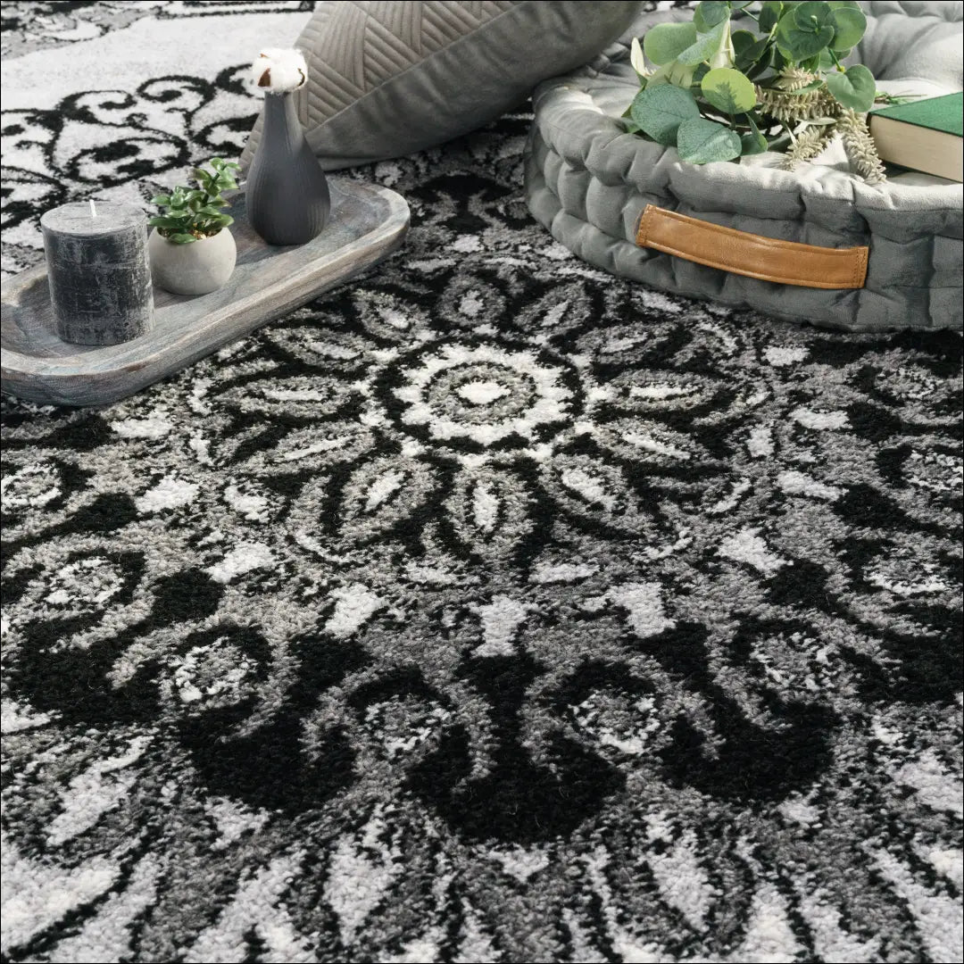 Kilimas NI3077 - 100-200, 50-100, __label:Pristatymas 5-14 d.d., ayy, Carpet With Pattern Circle Ornaments In Grey