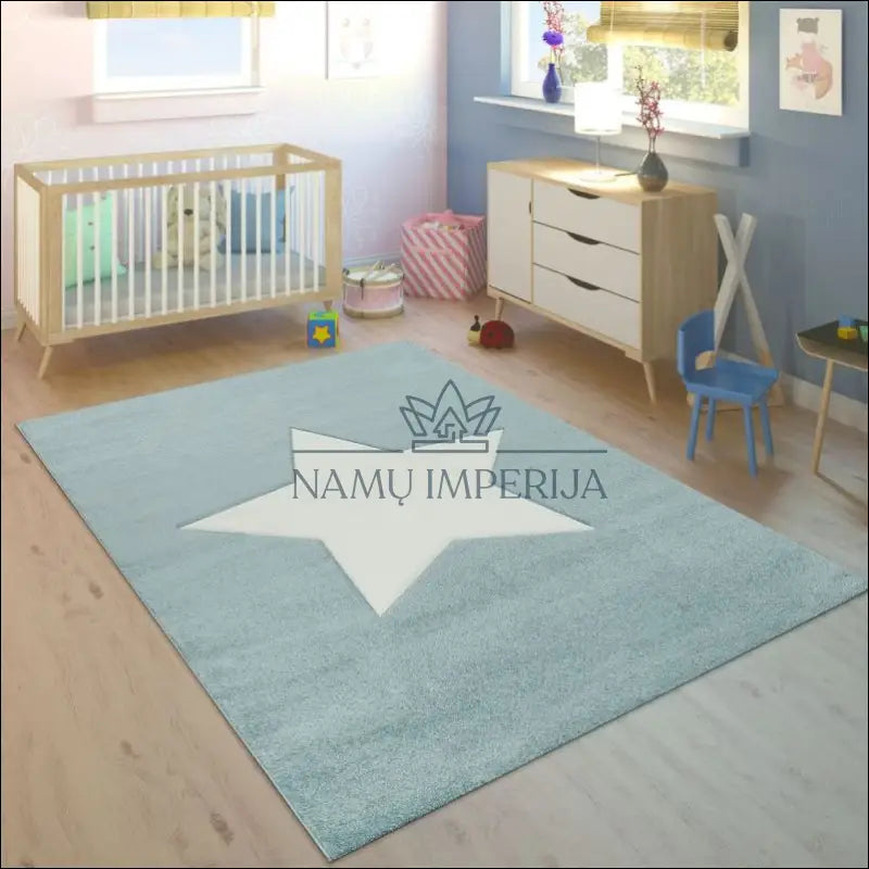 Kilimas NI3159 - €67 Save 20% 100-200, 50-100, __label:Pristatymas 5-14 d.d., ayy, Childrens Rug Boys Star Blue White