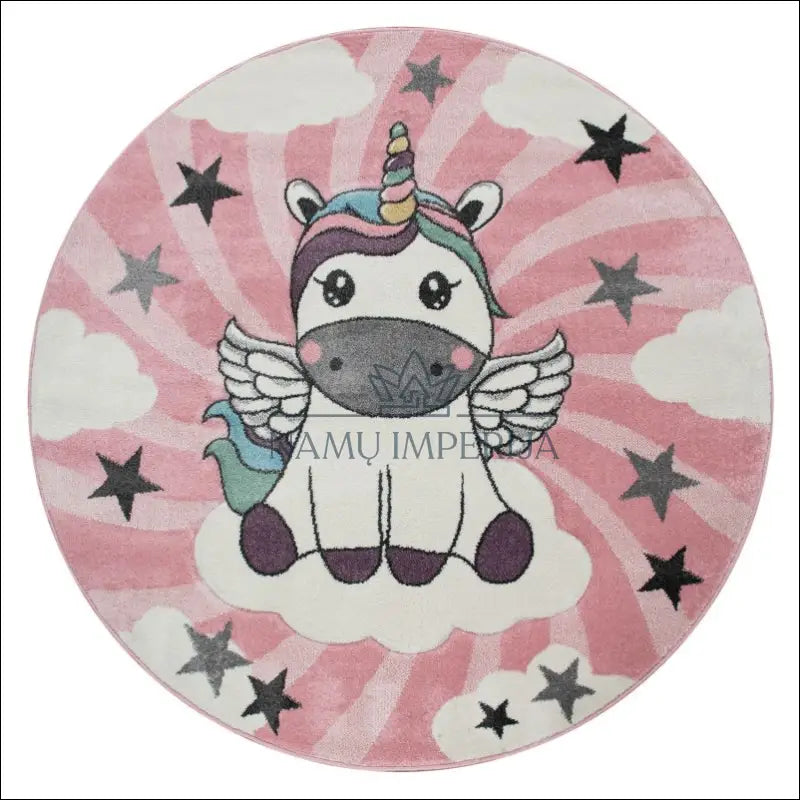 Kilimas NI3164 - €129 100-200, 50-100, __label:Pristatymas 5-14 d.d., ayy, Childrens Rug Girls Unicorn Clouds Grey