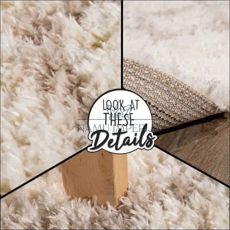 Kilimas NI3173 - €53 __label:Pristatymas 5-14 d.d., ayy, color-kremas, Deep ilgaplaukiai Rug Scandi Look Cream, Pile