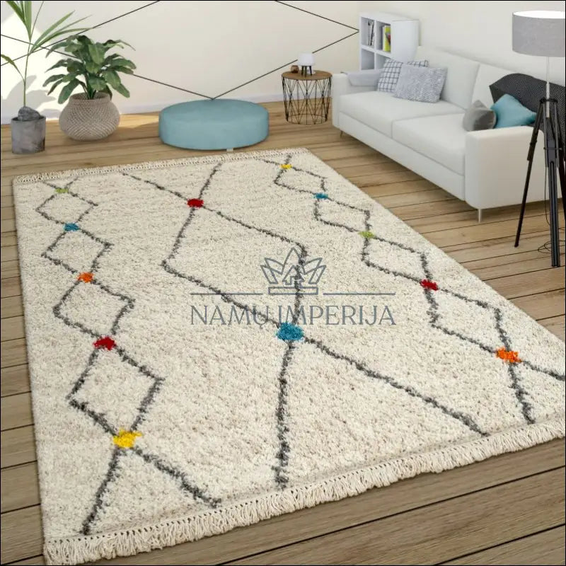 Kilimas NI3193 - €54 Save 20% __label:Pristatymas 5-14 d.d., ayy, color-kremas, Deep-ilgaplaukiai Rug Diamond Design