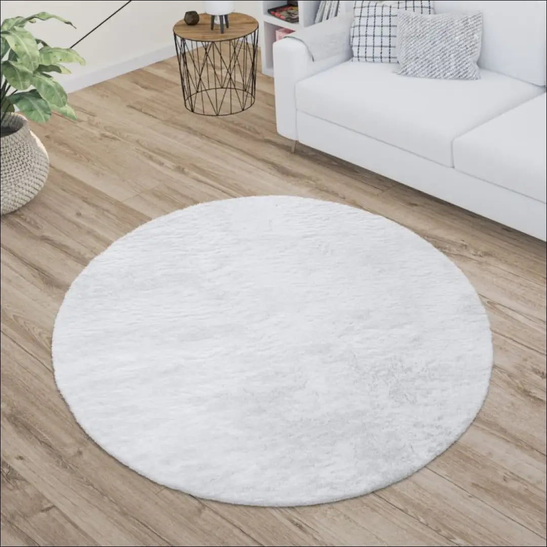 Kilimas NI3228 - €56 Save 15% 100-200, 50-100, __label:Pristatymas 5-14 d.d., apvalus, ayy 80 cm skersmuo / Balta