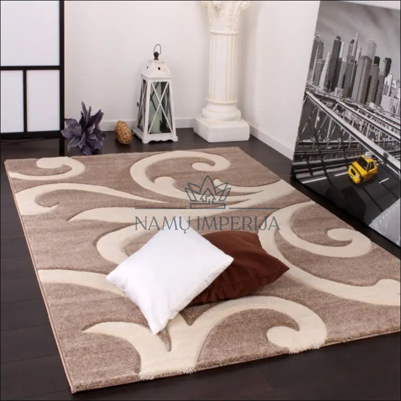 Kilimas NI3233 - €98 Save 20% 100-200, 50-100, ayy, color-smelio, Designer Carpet Contour Cuts Beige 120 x 170 cm
