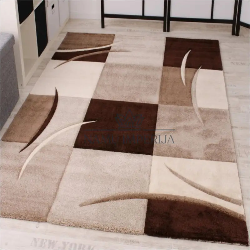 Kilimas NI3237 - €92 Save 20% 100-200, 50-100, ayy, color-ruda, Designer Carpet Geometric Purple Black Creme 120 x