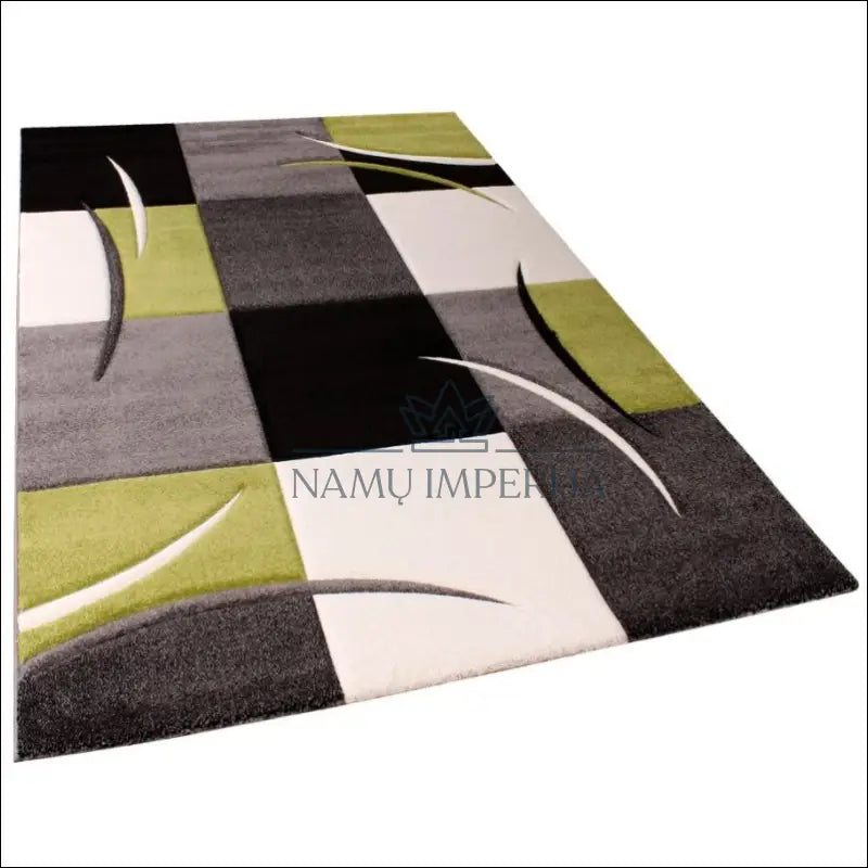 Kilimas NI3238 - €14 __label:Pristatymas 5-14 d.d., ayy, color-zalia, Designer Carpet Geometric Purple Black Creme,