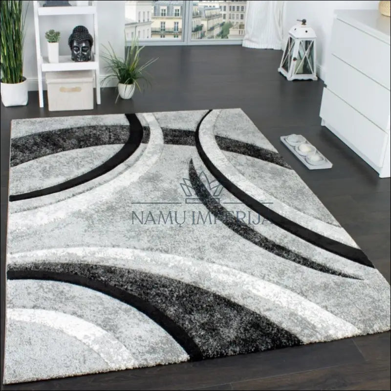 Kilimas NI3251 - €106 Save 20% 100-200, 50-100, ayy, color-pilka, Designer Carpet Striped Pattern In Brown Beige 120