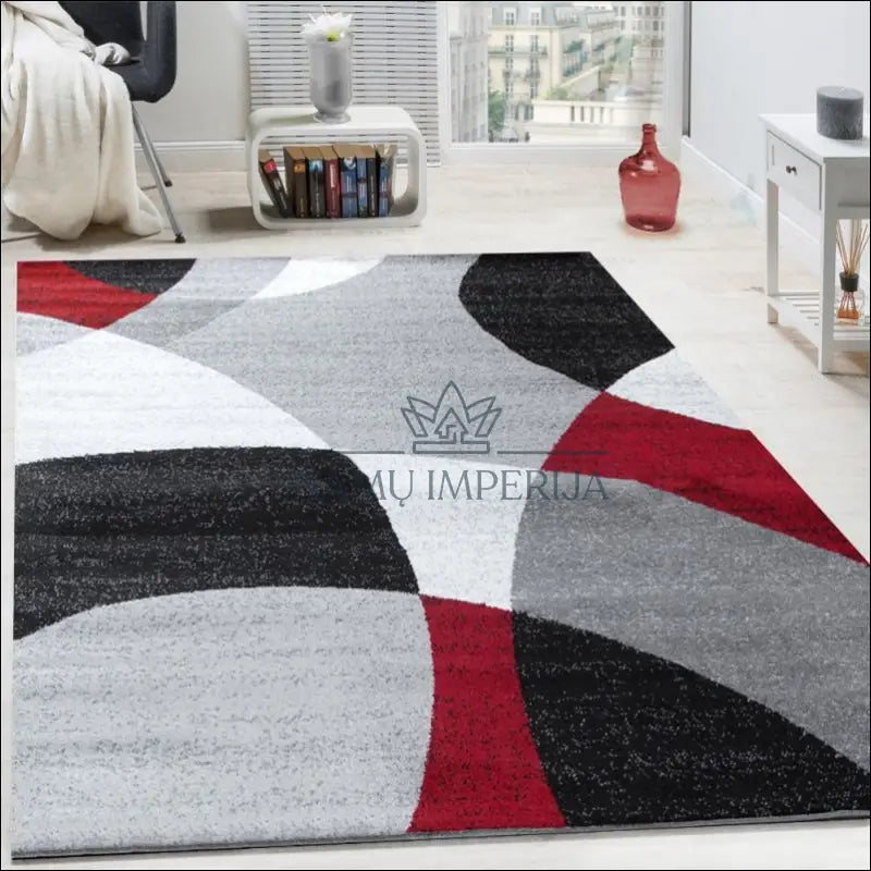 Kilimas NI3255 - €71 Save 15% 100-200, 50-100, ayy, color-raudona, Designer Rug Abstract Semi-circle Red 120 x 170 cm